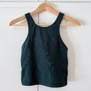 Beyond Yoga Spacedye Studio Cropped Tank Hunter Green-Nocturnal Navy